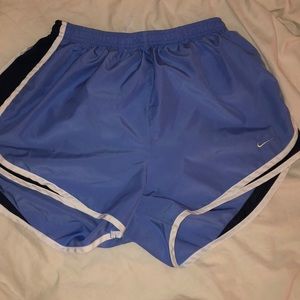Blue nike running shorts